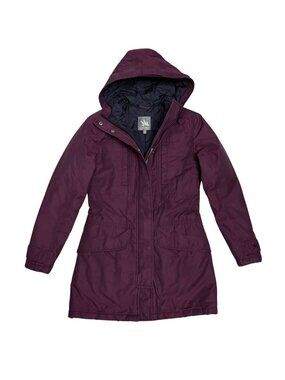 SPIEWAK Designer Casual Plum Long Winter Parka Jacket Coat Womens XS